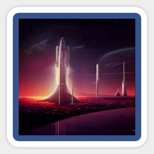 Interplanetary Spaceport Sticker